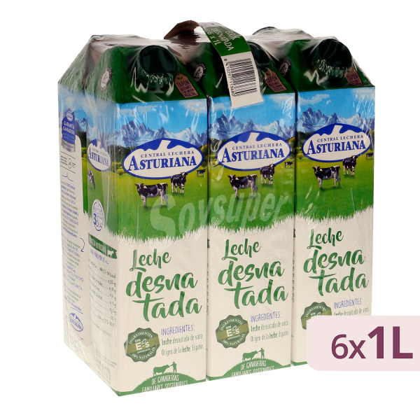 asturiana desnatada 1L pack 6